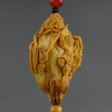 虞伟东 西游记单籽橄榄核雕