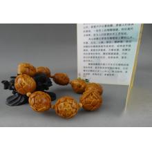 橄榄核文玩 赵熊莲子手串苏工精品