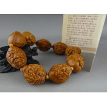 苏工赵骏 达摩手串橄榄核雕