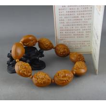 祥兰 浮雕八宝弥勒 橄榄核手串
