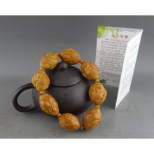 苏工核雕 郁松 财神 手串