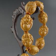 苏工核雕 张秀娟 弥勒 手串