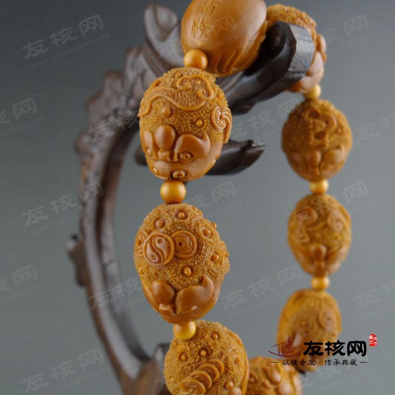 高梅 金蟾手串橄榄核雕 手串