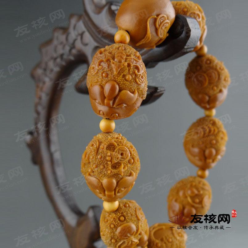 高梅 金蟾手串橄榄核雕 细节图