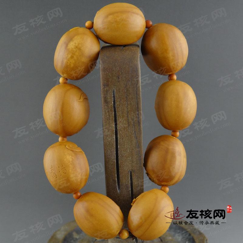 橄榄核雕文玩 卢春洁送福手串苏工 背面图