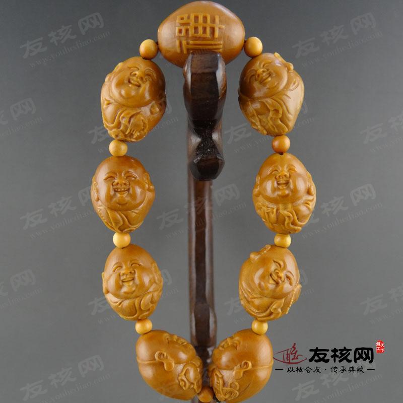 橄榄核手串 吴春芳小弥勒苏工精品 正面