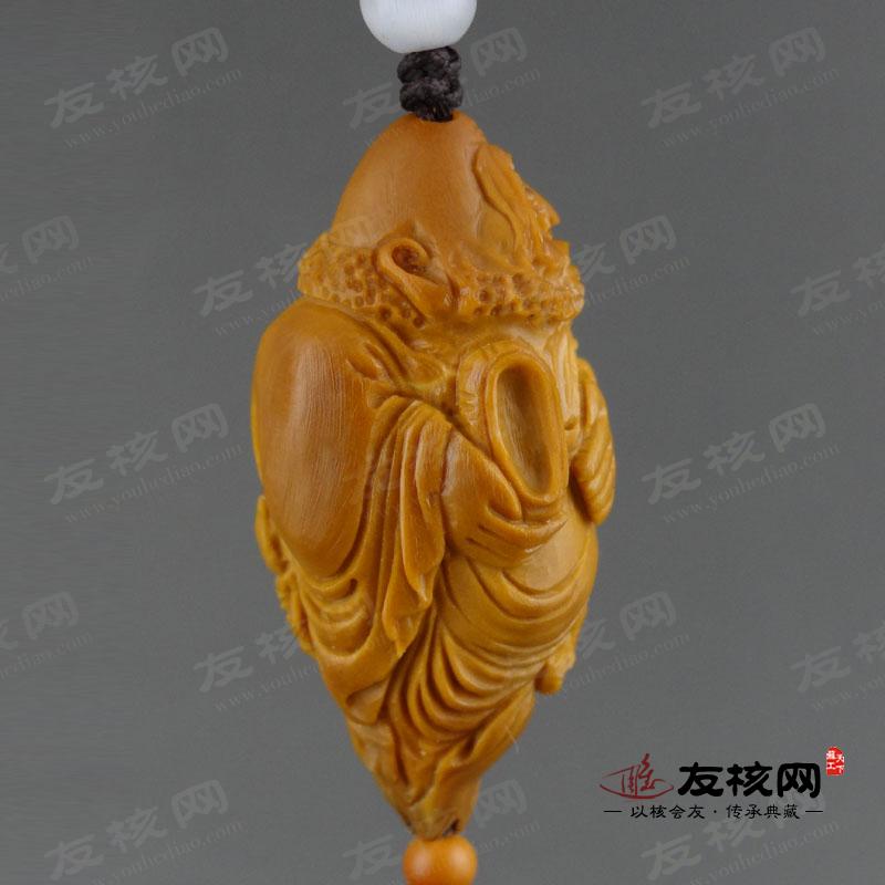 橄榄核雕文玩 顾亚娟达摩苏工单籽 侧面
