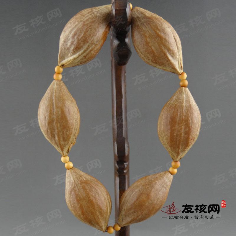 袁清华达摩手串 苏工橄榄核雕 背面