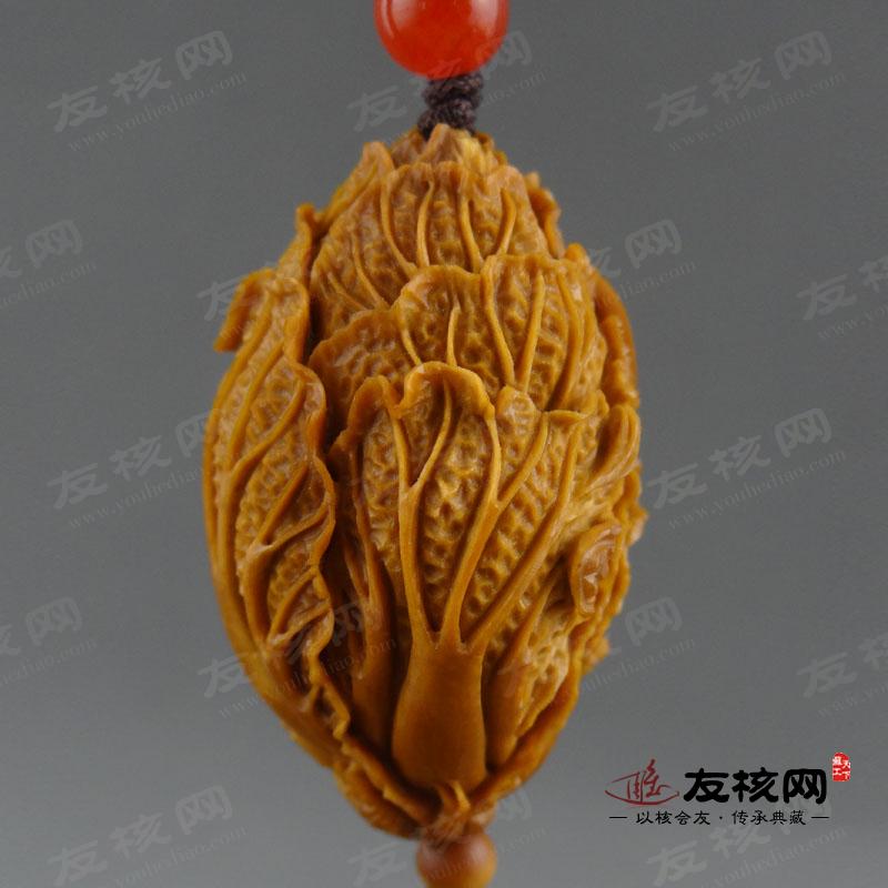 陈任华数财 橄榄核雕文玩单籽 背面