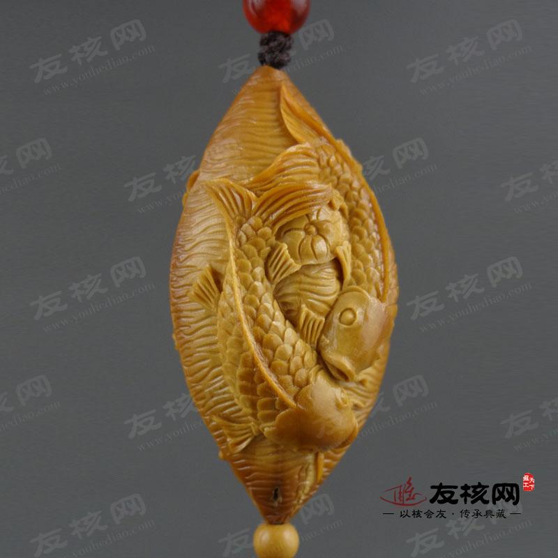 苏工陈任华数财手串 橄榄核雕 背面