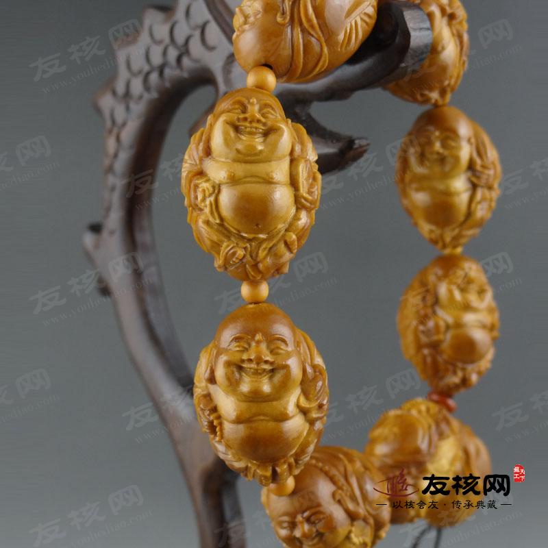 顾小良 八宝弥勒 橄榄核手串 细节