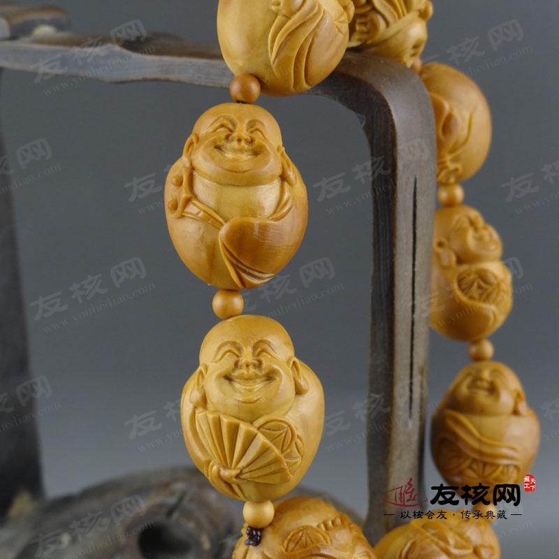 侯爵 小弥勒 橄榄核文玩手串 侧面