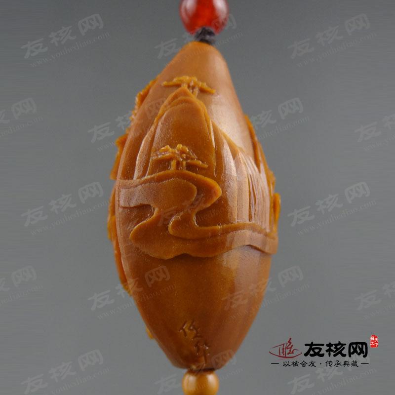 核雕文玩单籽 陈任华 洋洋得意 落款