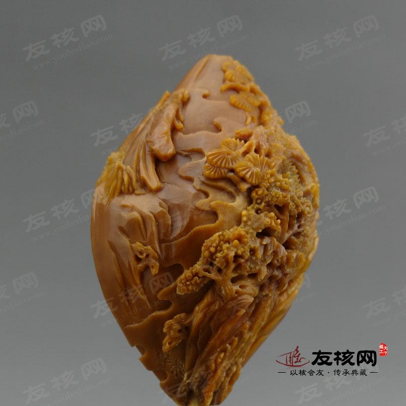 橄榄核苏工 虞伟东 高山流水 落款