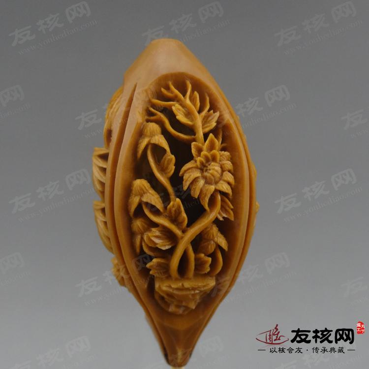 橄榄核单籽 虞伟东 梅兰竹菊 局部图