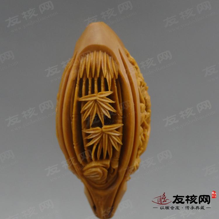 橄榄核单籽 虞伟东 梅兰竹菊 侧面图