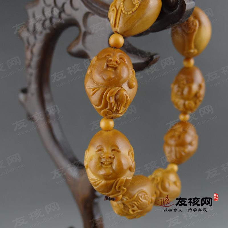 王宏强 童子 核雕 手串 细节