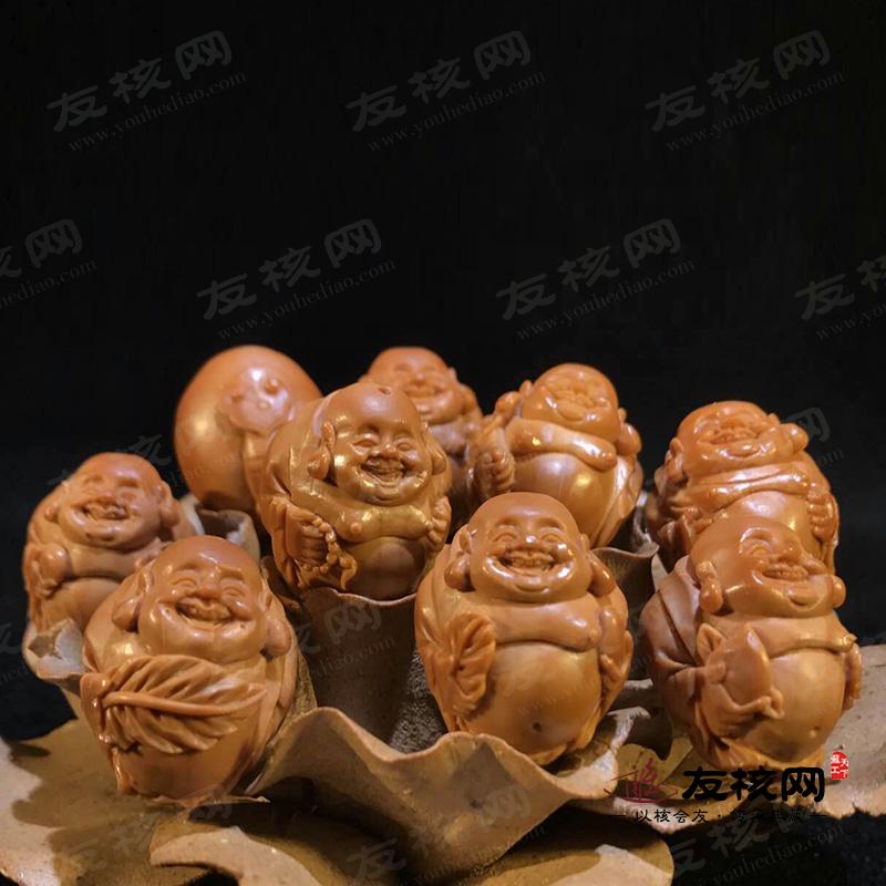 刘春华 八宝弥勒 橄榄核手串 正面