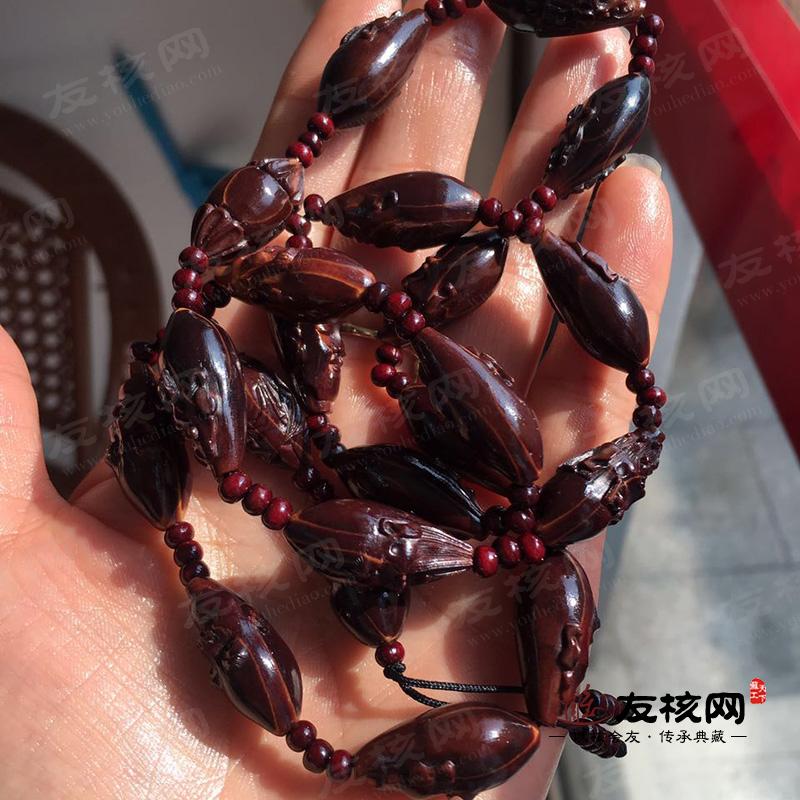 孙香 单面罗汉 稀有紫皮 橄榄核 长串 正面