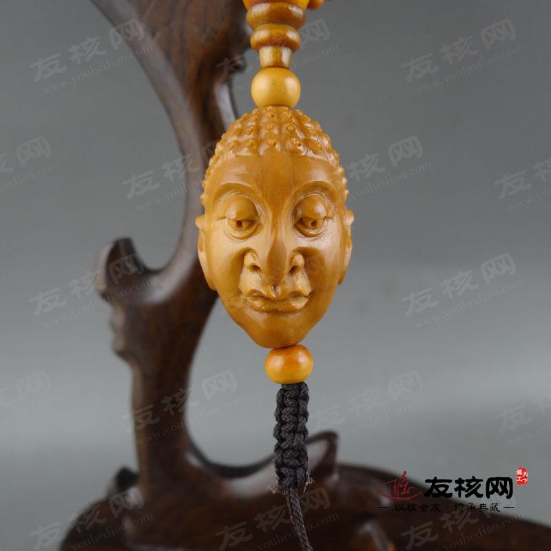 橄榄核雕文玩 春洁 单面十八罗汉 长串苏工 细节