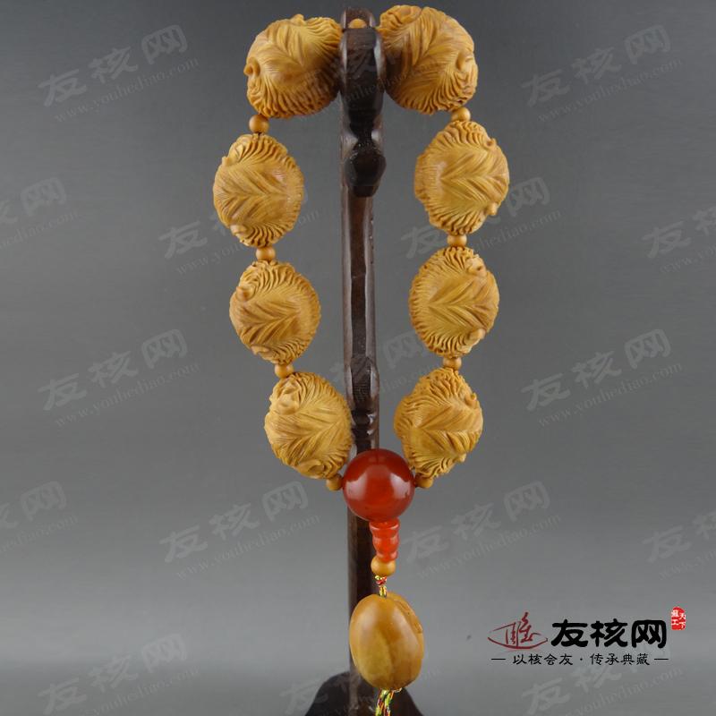高海 虎虎生威 手串 橄榄核雕 背面